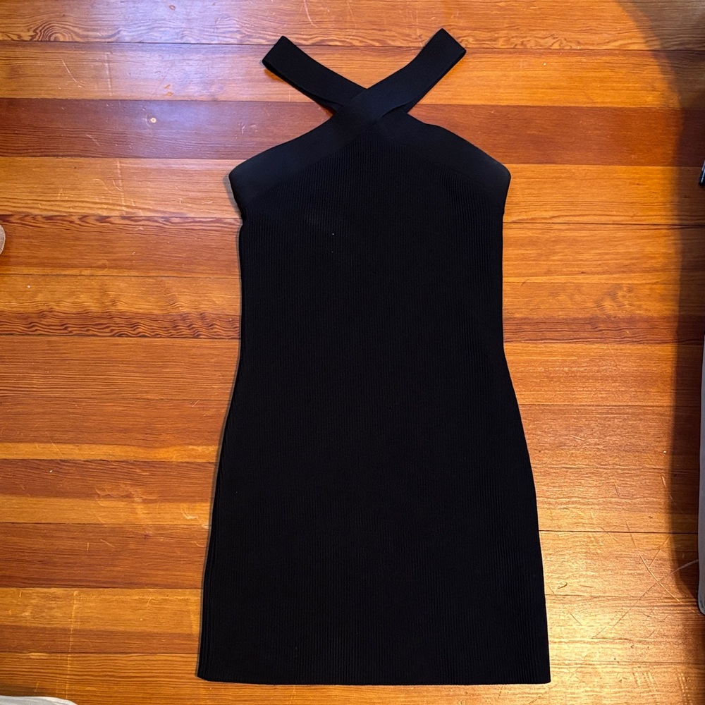 Babaton Aritzia sculpt knit crisscross dress